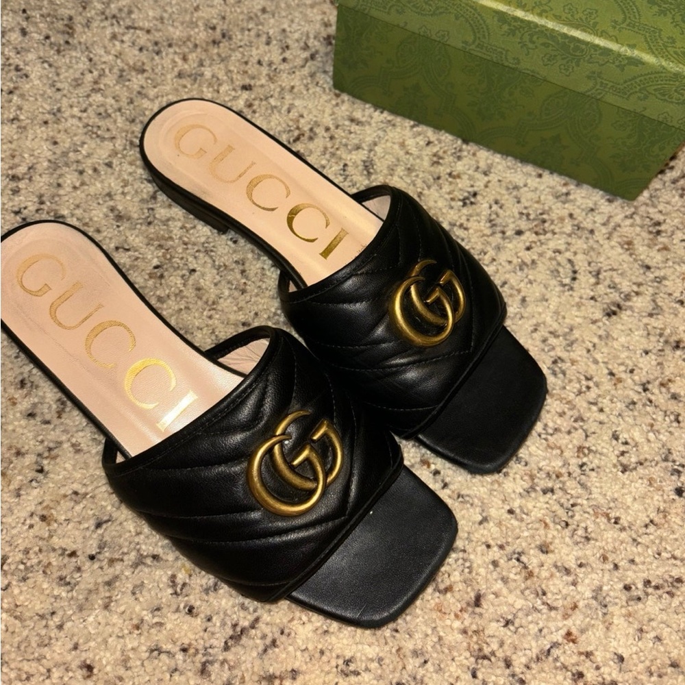 Black Gucci Sandals